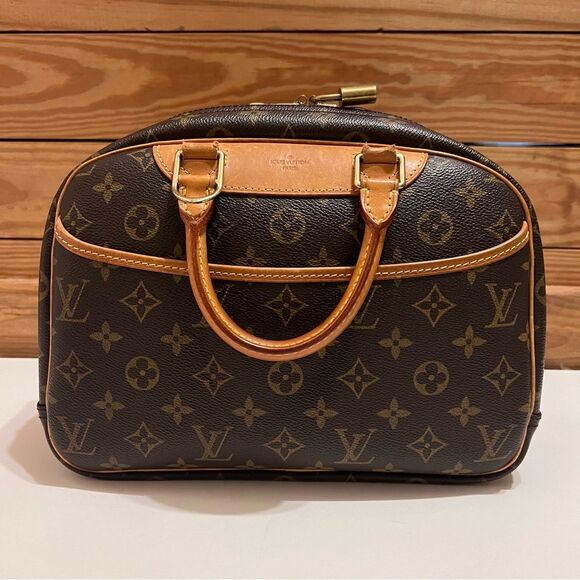 Louis Vuitton Vintage Brown Trouville Satchel Classic Monogram - Picture 1 of 16
